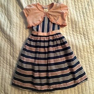Bonnie Jean Semi-Formal/Cocktail Girls Dress with Cardigan size 5